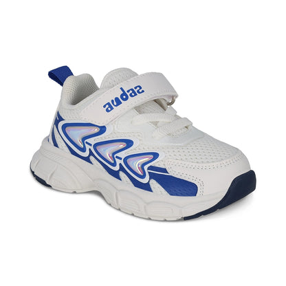 Tenis Audaz para niño en textil blanco Simba con agujetas.