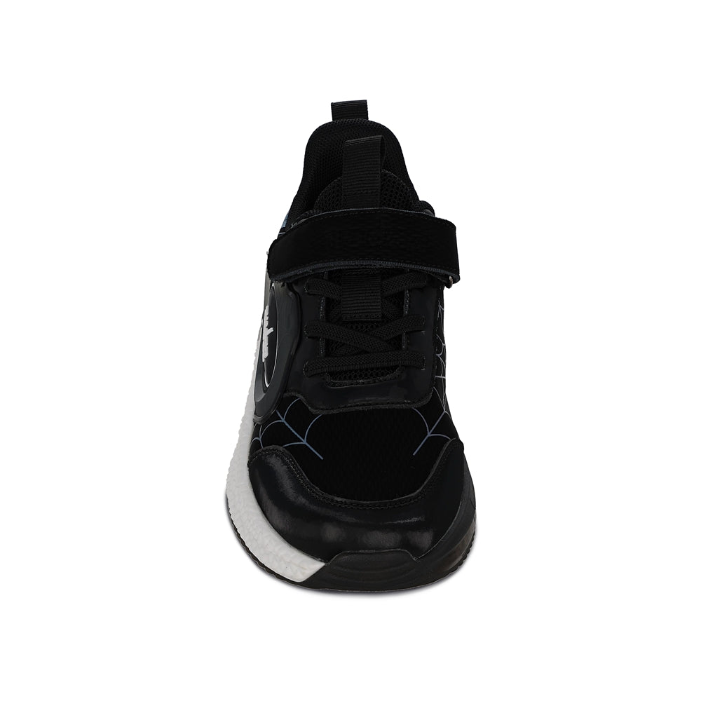 Tenis Audaz para niño en textil negro Rex con tira de contacto.