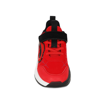 Tenis Audaz para niño en textil rojo Rex con tira de contacto.