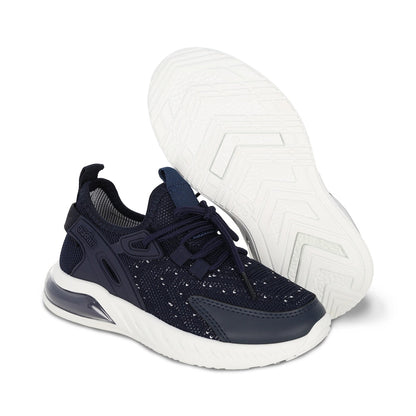 Tenis Audaz para niño en azul marino Dino con agujeta.