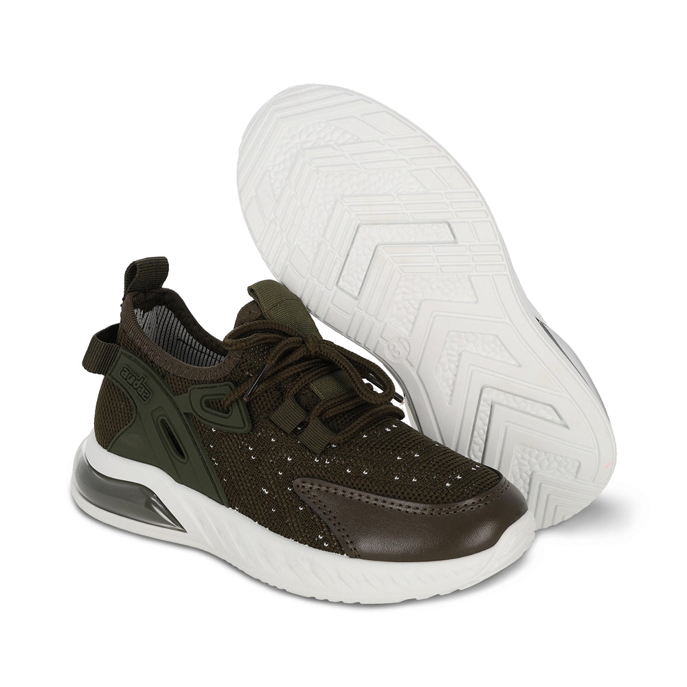 Tenis Audaz para niño en verde Dino con agujeta.