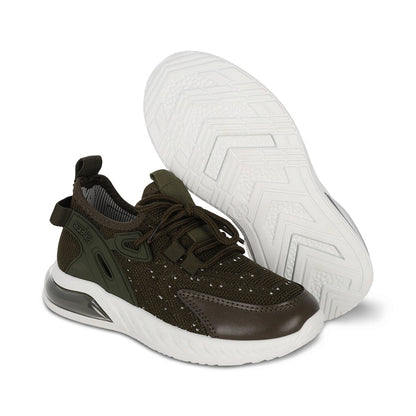 Tenis Audaz para niño en verde Dino con agujeta.