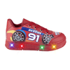 Tenis Niño Diseño Carrito Con Luces Led Kids Shoes 205 Rojo 15-21.5
