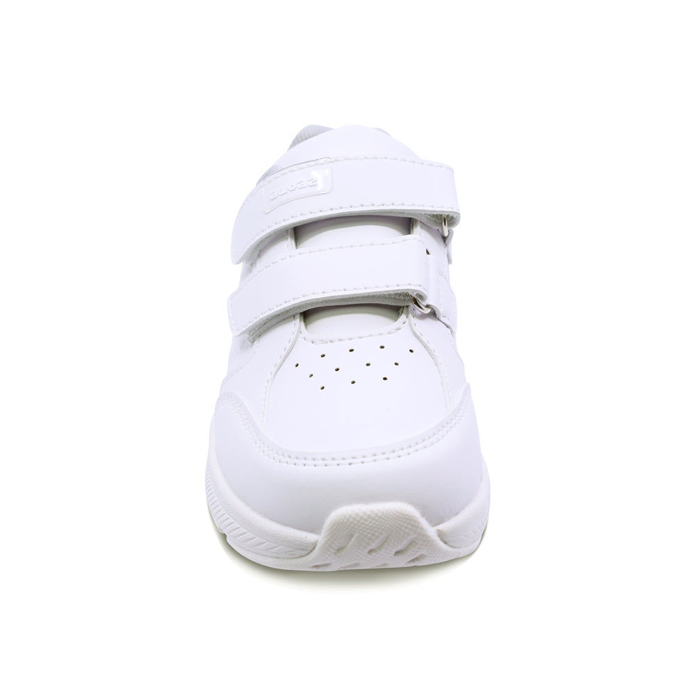Tenis escolar Audaz para niño sintético blanco Maserati con doble tira de contacto