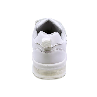 Tenis escolar Audaz para niño sintético blanco Maserati con doble tira de contacto