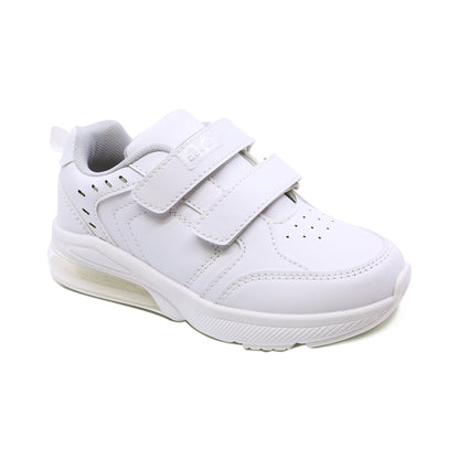 Tenis escolar Audaz para niño sintético blanco Maserati con doble tira de contacto