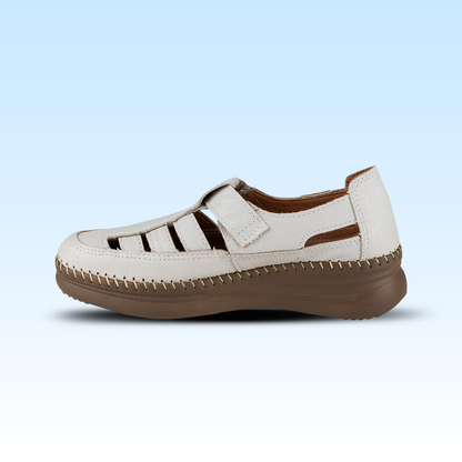 Sandalia Casual Para Dama Lobo Solo 4988 Marfil