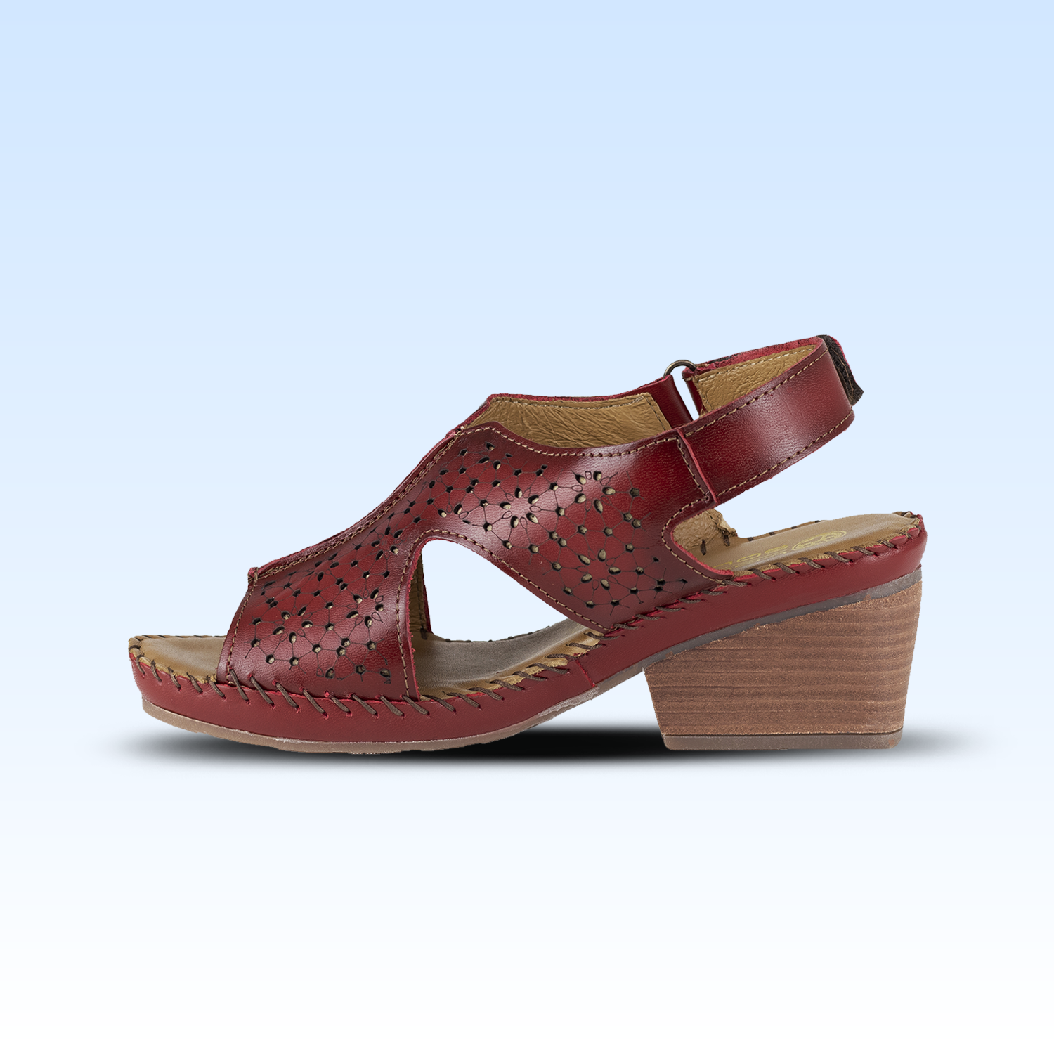 Sandalia Casual Para Dama Lobo Solo 2240 Rojo