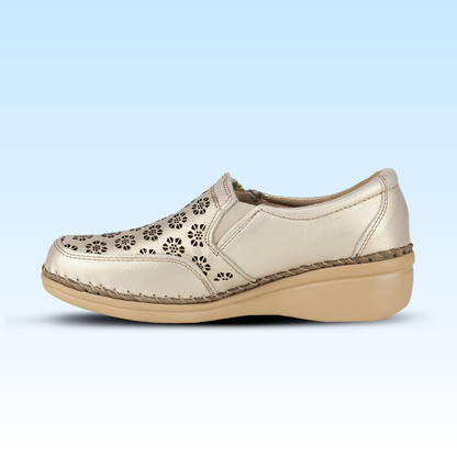 Zapato Mocasín Slip Casual On Para Dama Lobo Solo 4732 Platino