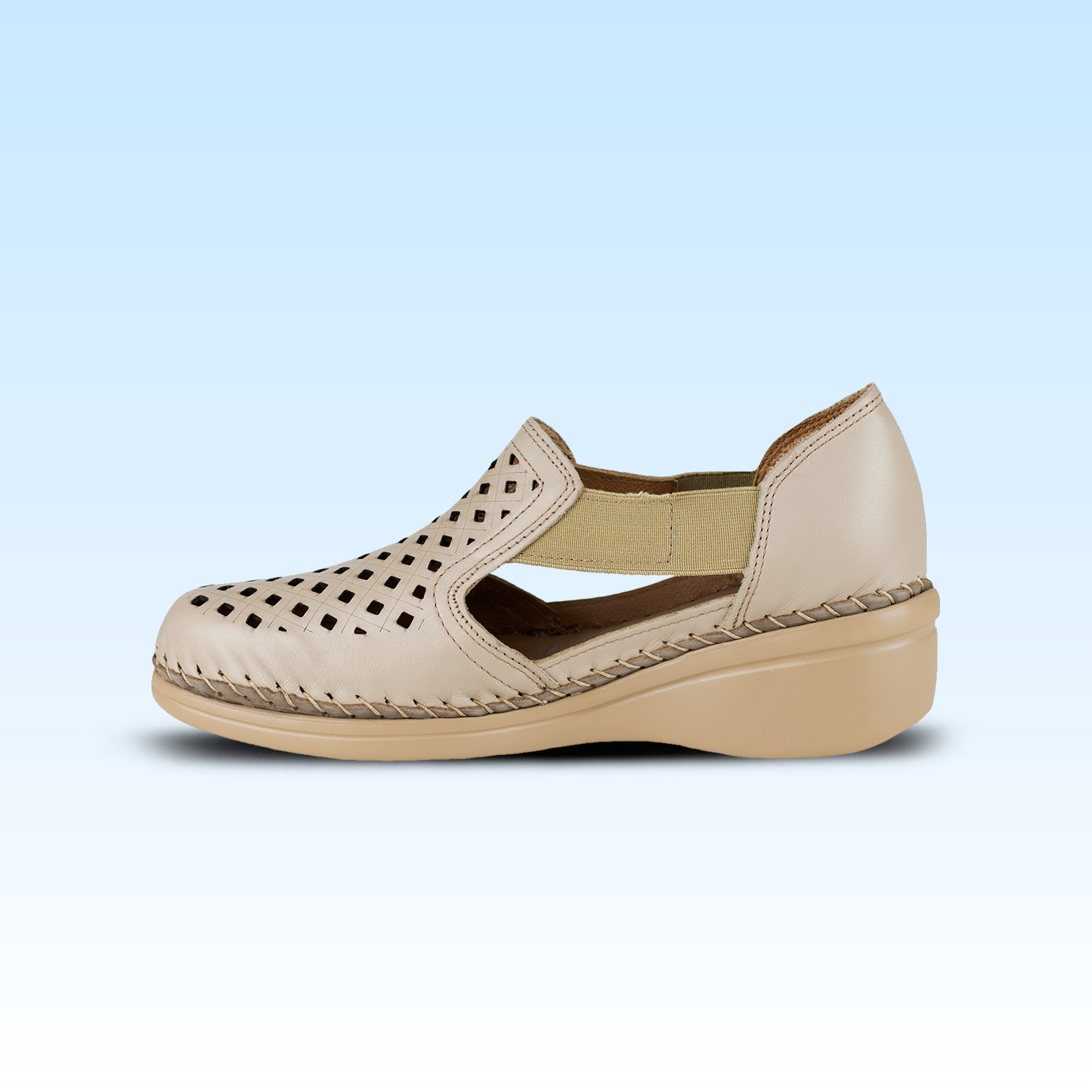 Zapato Casual Dama Lobo Solo Jessi 4705 Algodón Arena