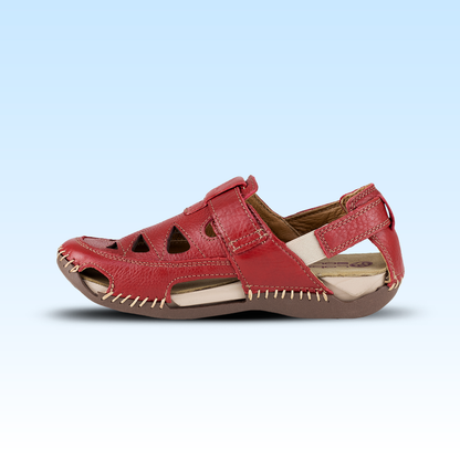 Sandalia Confort Para Dama Lobo Solo 1947 Rojo