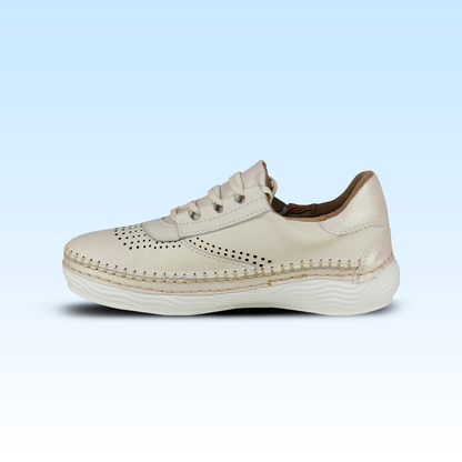Tenis Casual Confort Para Dama Lobo Solo 5131 Marfil