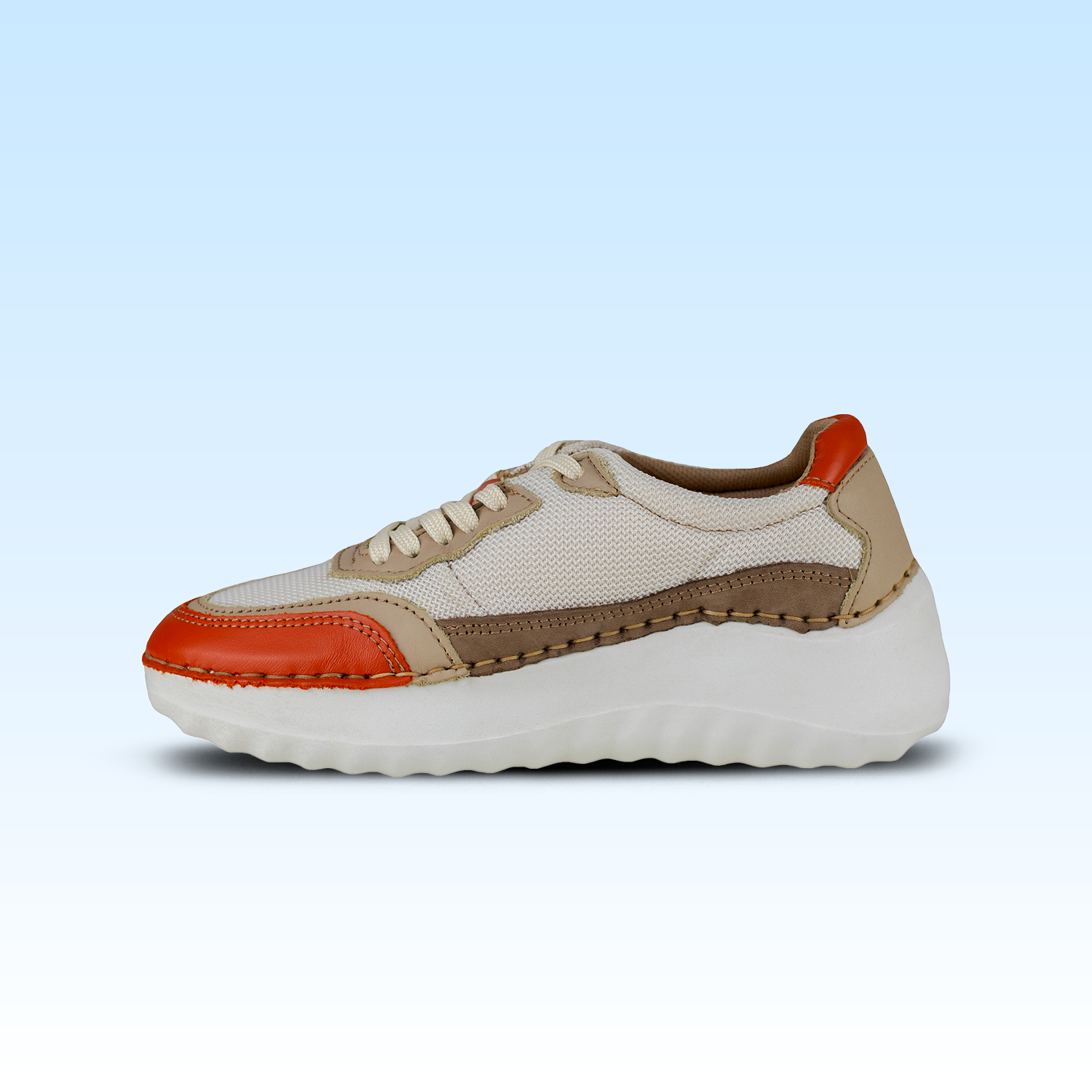 Tenis Casual Dama Lobo Solo Lubian 4804 Naranja
