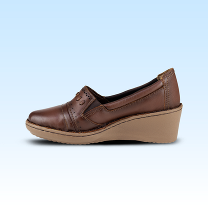 Zapato Con Tacon Para Dama Lobo Solo 5590 Caoba