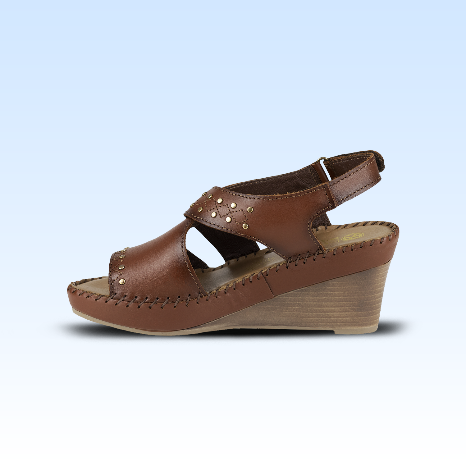 Sandalia Con Plataforma Para Dama Lobo Solo 2352 Orange