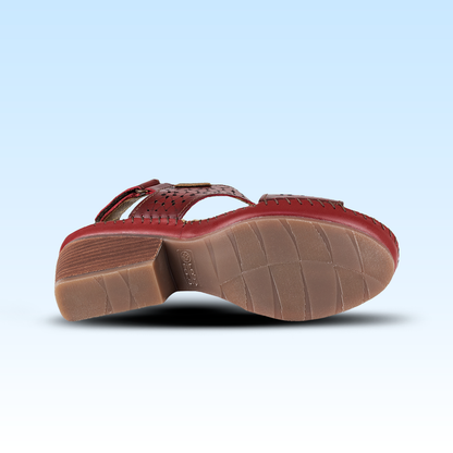 Sandalia Casual Para Dama Lobo Solo 2240 Rojo