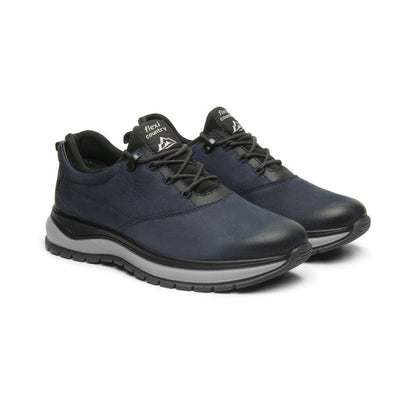 Botín Flexi Outdoor De Piel Hombre 401001 Azul Confort Moda