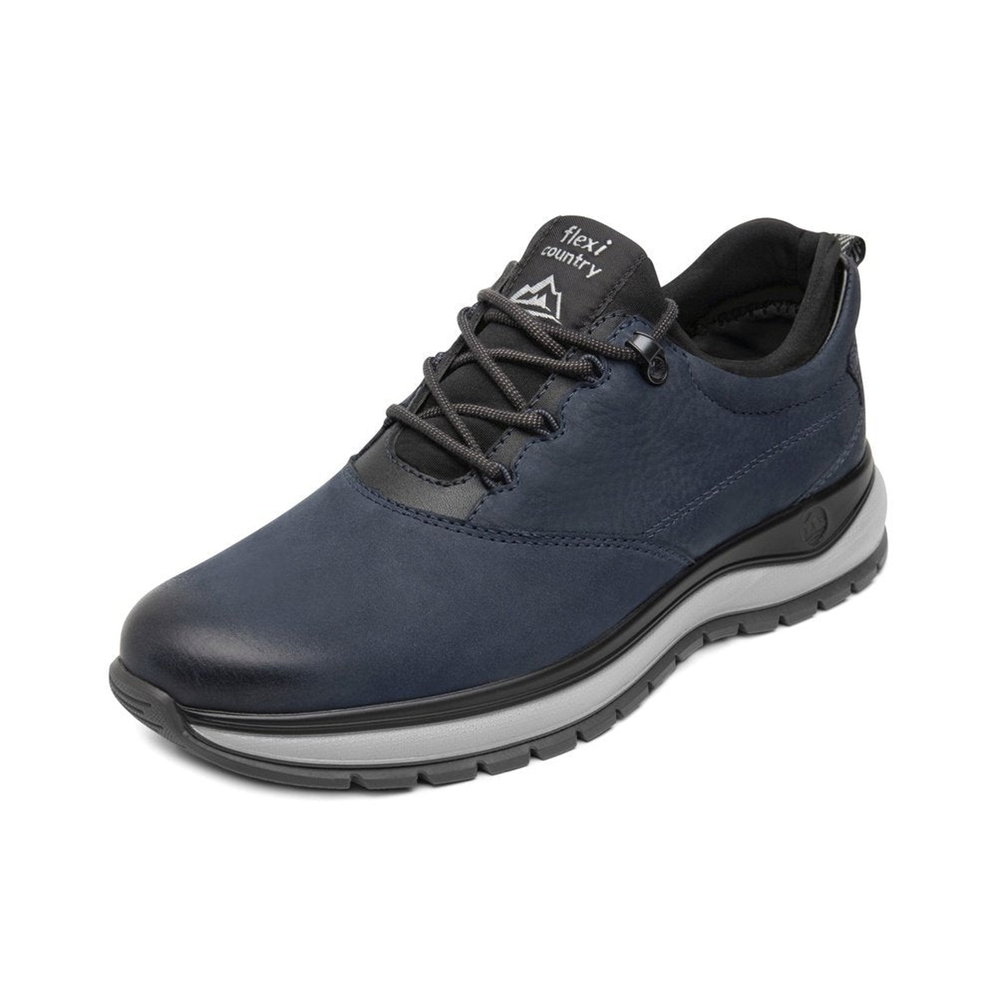 Botín Flexi Outdoor De Piel Hombre 401001 Azul Confort Moda