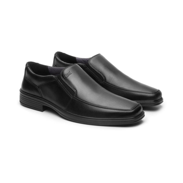 Mocasín Negro Flexi De Hombre Semi Vestir Shock Point 406409