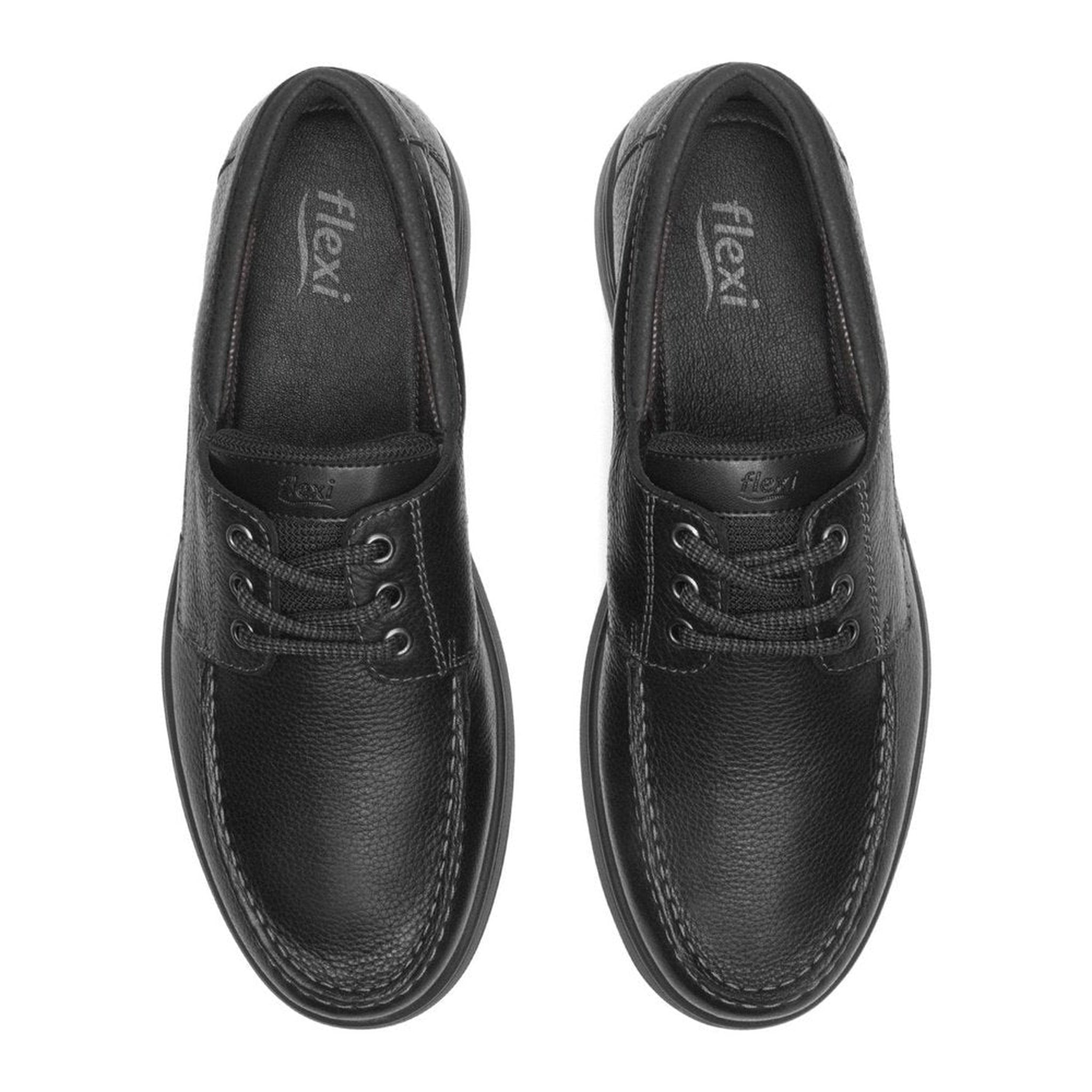 Zapato Derby Hombre Flexi Clasico Piel Graneada 413203 Negro