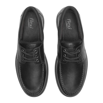 Zapato Derby Hombre Flexi Clasico Piel Graneada 413203 Negro