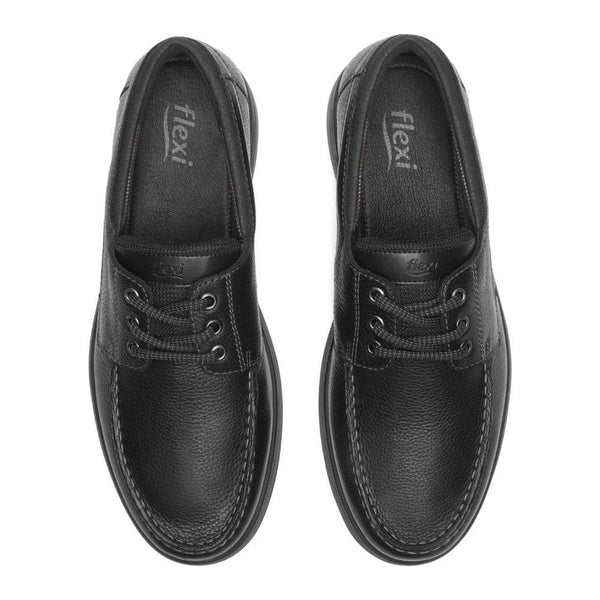 Zapato Derby Hombre Flexi Clasico Piel Graneada 413203 Negro