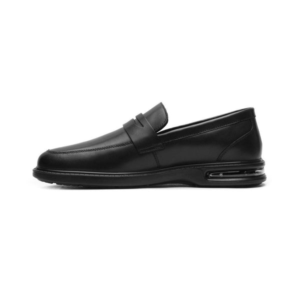 Mocasin Negro Flexi Para Hombre Clasico 417703 Con Capsula