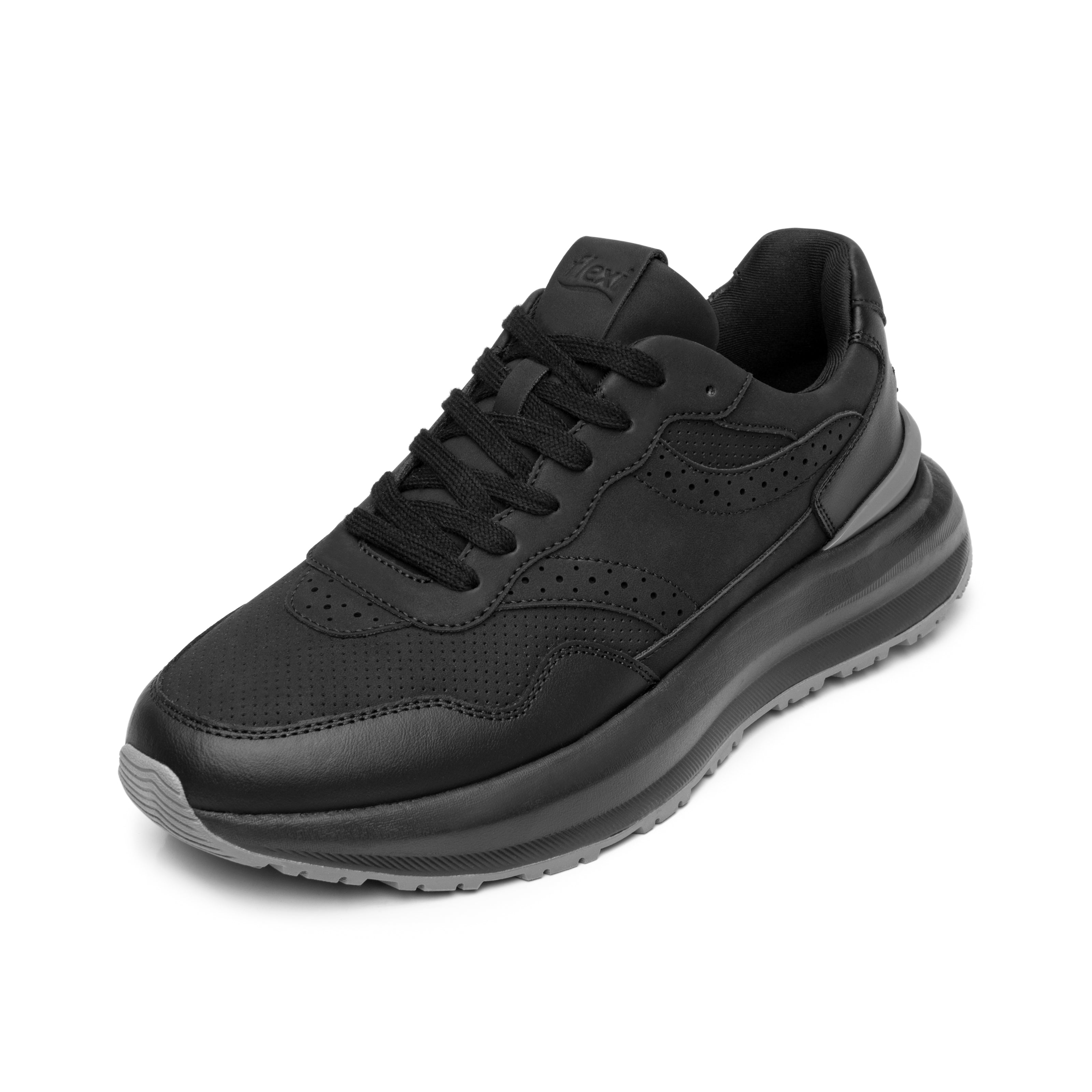 Tenis Confort Chunky Casual Para Caballero Flexi 420903 Negro