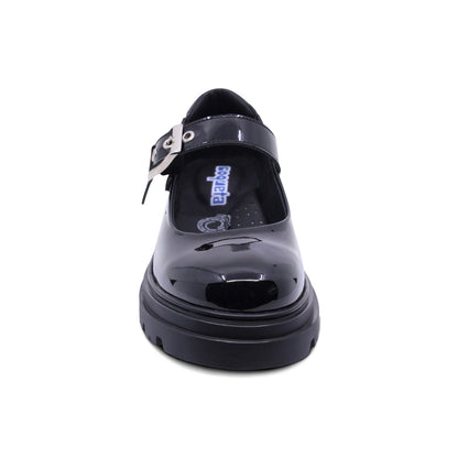 Zapato escolar Coqueta para niña charol negro Jazz con hebilla