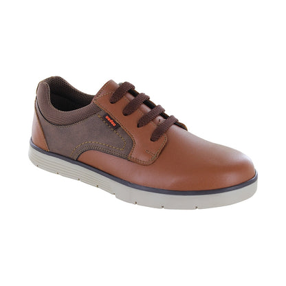 Zapato de vestir Audaz para niño en Piel miel Justin y tonos café