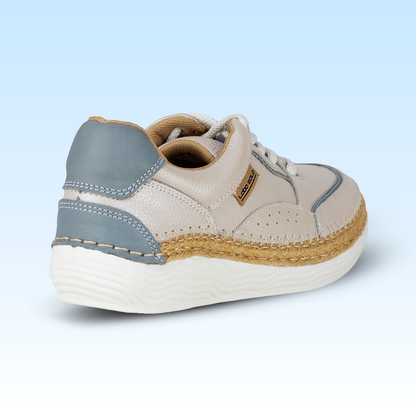 Tenis Casual Choclo Tejidos a Mano Para Dama Lobo Solo 5129 Marfil