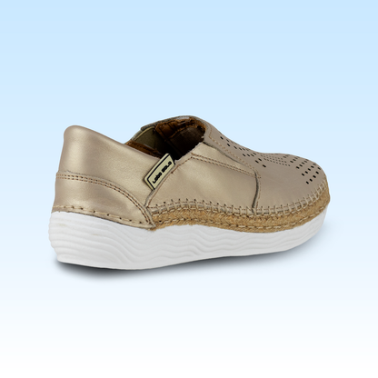 Zapato Mocasín Judy Dama Lobo Solo 5079 Platino