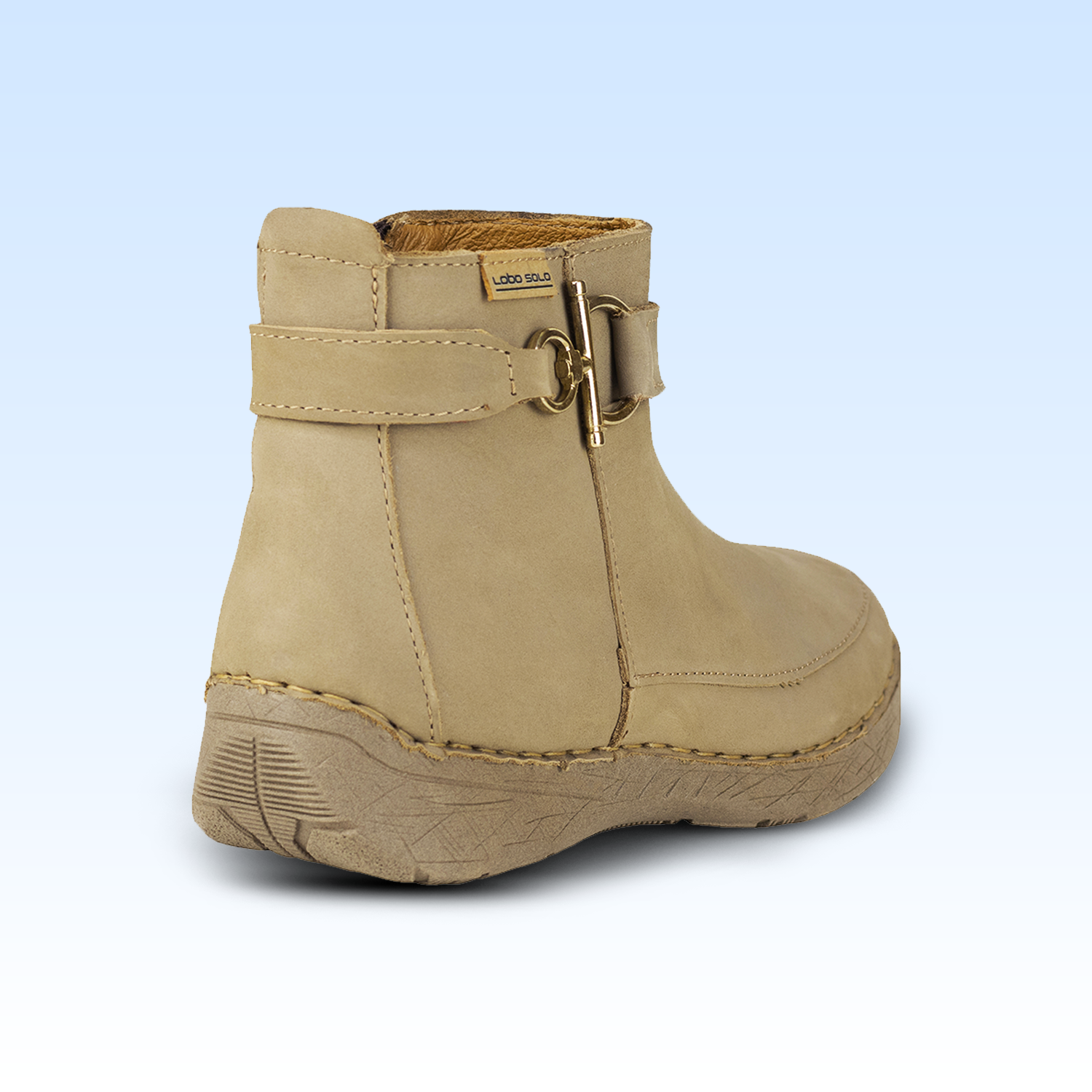 Botín Confort Casual Para Dama Lobo Solo 5697 Taupe