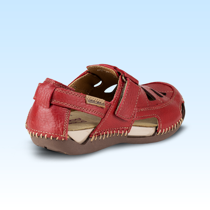 Sandalia Confort Para Dama Lobo Solo 1947 Rojo