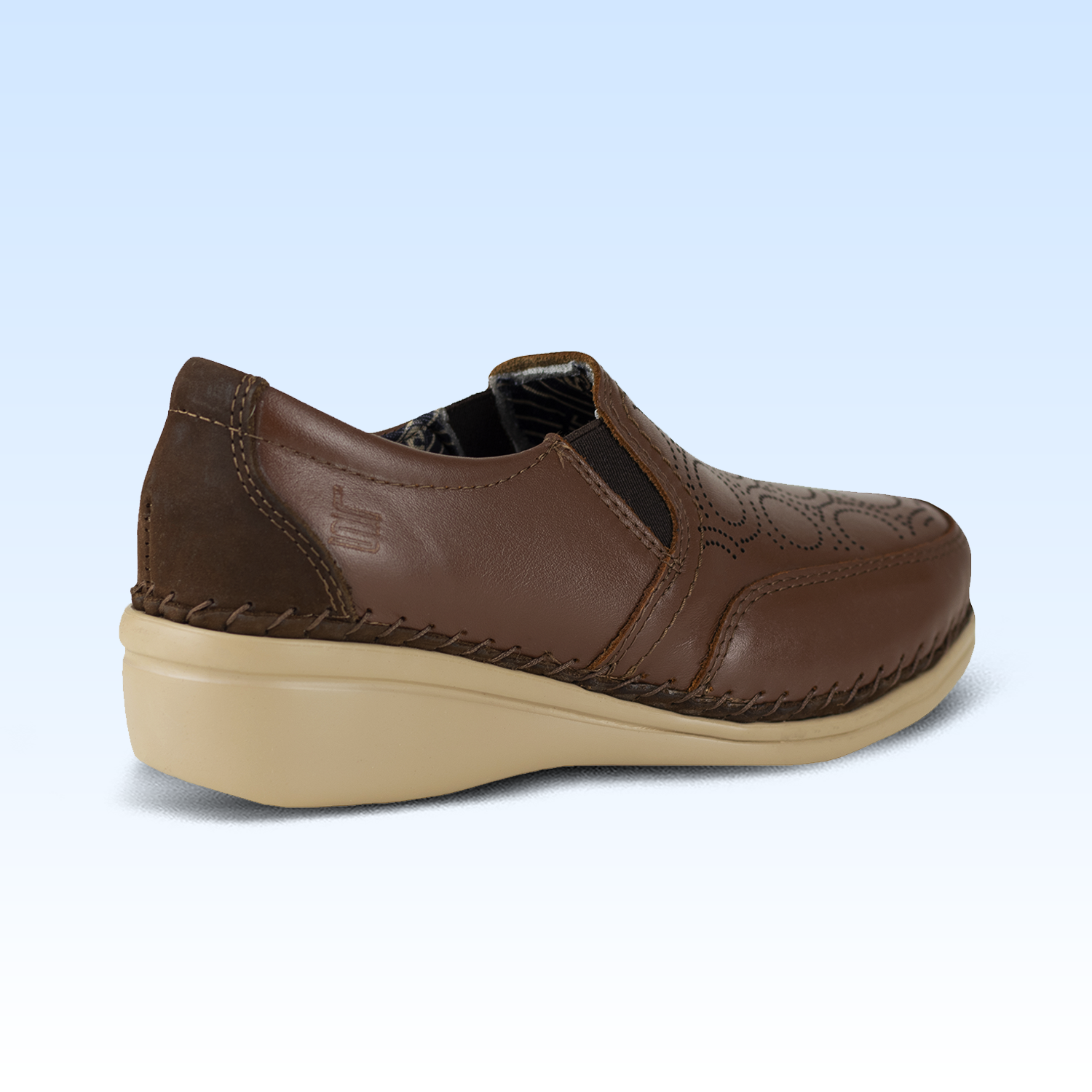 Zapato De Tacón Dama Lobo Solo Jessi 4702 Algodón Caoba