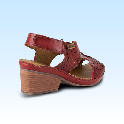 Sandalia Casual Para Dama Lobo Solo 2240 Rojo