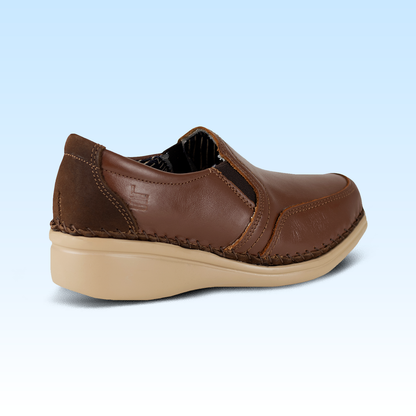 Zapato De Tacón Dama Lobo Solo Jessi 4706 Algodón Caoba