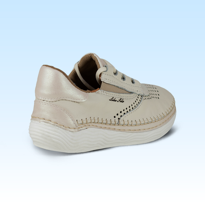 Tenis Casual Confort Para Dama Lobo Solo 5131 Marfil