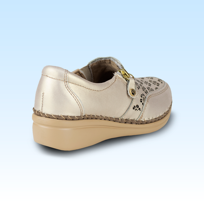Zapato Mocasín Slip Casual On Para Dama Lobo Solo 4732 Platino