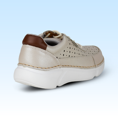 Tenis Confort Casual Para Dama Lobo Solo 4663 Marfil