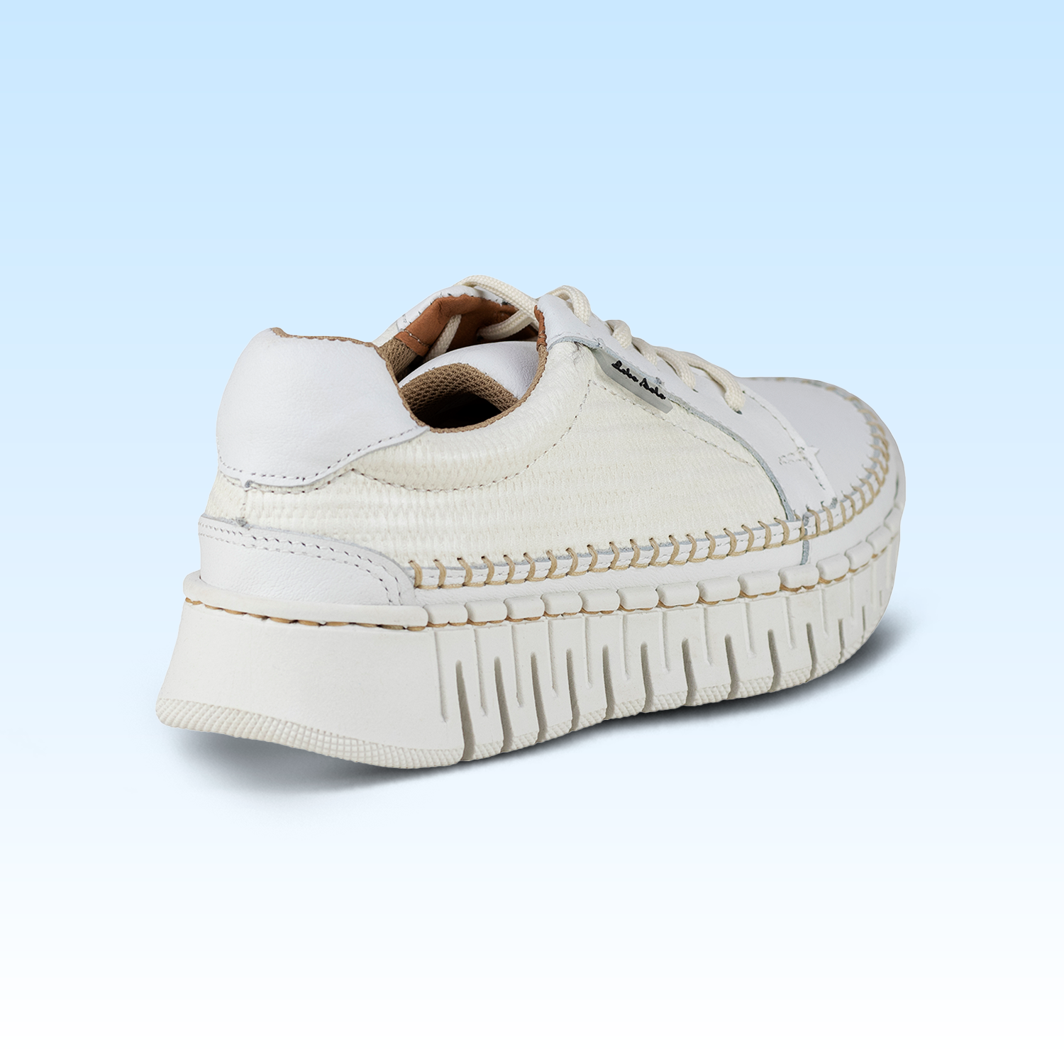 Tenis Casual de Plataforma Para Dama Lobo Solo 4952 Blanco