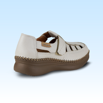 Sandalia Casual Para Dama Lobo Solo 4988 Marfil