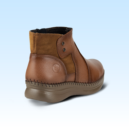 Botín Casual Confort Para Dama Lobo Solo 4989 Miel