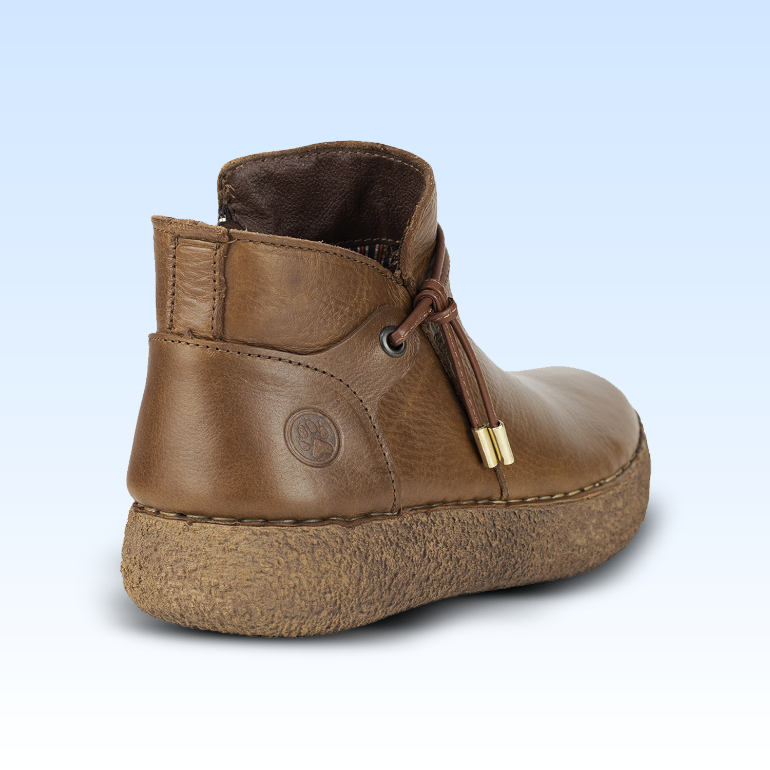 Botín Casual de Marca Lobo Solo Para Dama 4828 Camel