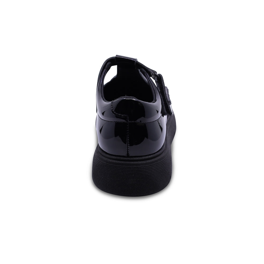 Zapato escolar Coqueta para niña charol negro Igor con tira de contacto