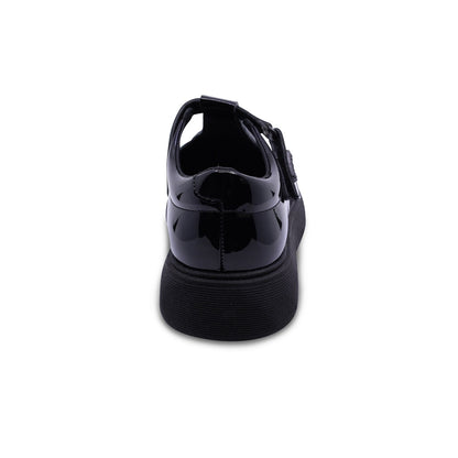 Zapato escolar Coqueta para niña charol negro Igor con tira de contacto