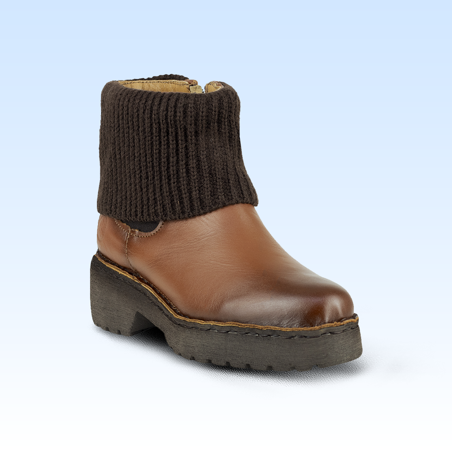 Botín Invernal Casual Dama Lobo Solo 5036 Miel