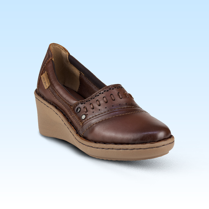 Zapato Con Tacon Para Dama Lobo Solo 5590 Caoba