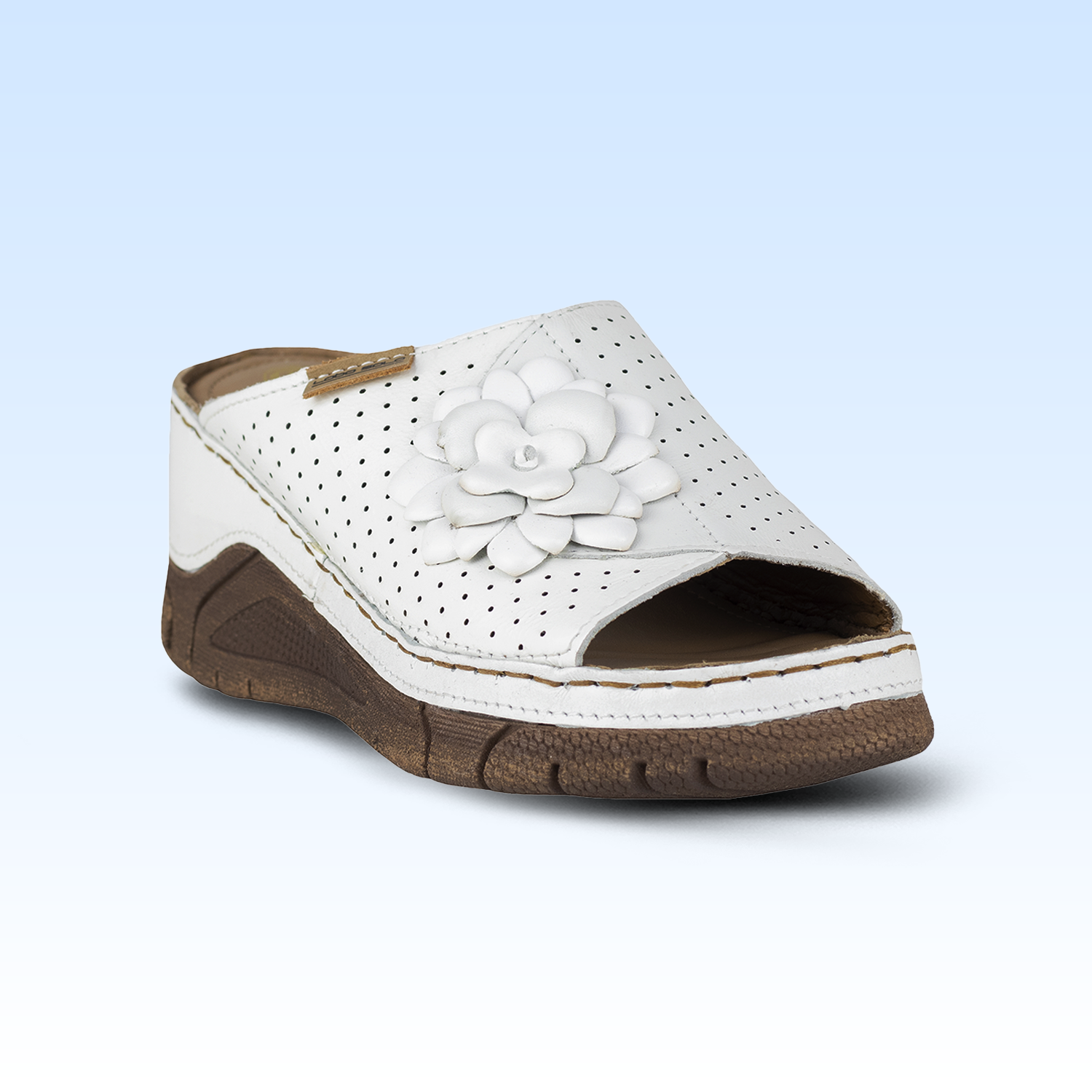 Sandalia Casual Para Dama Lobo Solo 1384 Blanco
