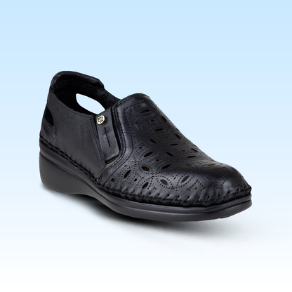 Zapato de Tacón Dama Lobo Solo Jessi 4724 Algodón Negro